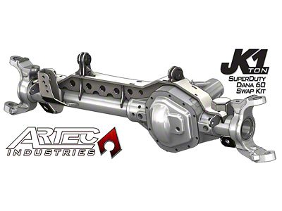 Artec Industries 1-Ton Front 99-04 Super Duty Dana 60 Axle Swap Kit with Adjustable Truss Upper Link Mount (07-18 Jeep Wrangler JK)