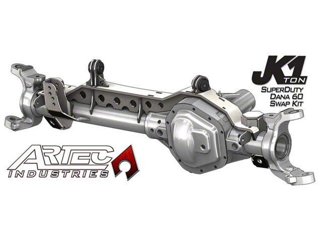 Artec Industries 1-Ton Front 99-04 Super Duty Dana 60 Axle Swap Kit with Daystar Bushings (07-18 Jeep Wrangler JK)