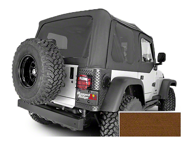 Rugged Ridge XHD Replacement Soft Top with Tinted Windows; Dark Tan (97-02 Jeep Wrangler TJ)