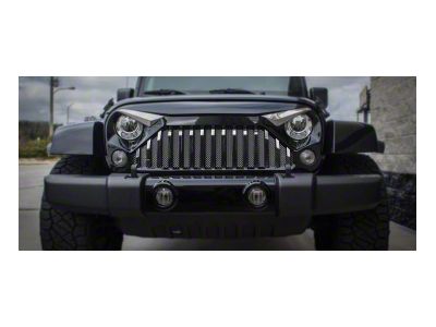 Gladiator Style Lower Grille Mesh Inserts; Stainless Steel (07-18 Jeep Wrangler JK)