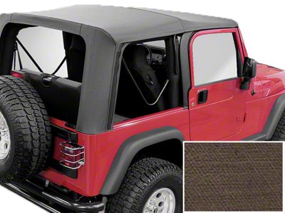 Rugged Ridge XHD Replacement Soft Top with Clear Windows; Khaki Diamond (03-06 Jeep Wrangler TJ, Excluding Unlimited)
