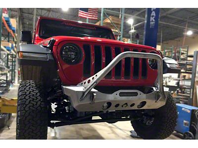 Artec Industries NightHawk Front Bumper with Mid Tube Stinger; Bare (18-24 Jeep Wrangler JL)