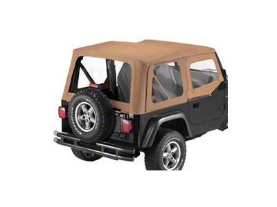 Bestop Sailcloth Replace-A-Top Clear Windows and Steel Half Doors; Spice (97-02 Jeep Wrangler TJ)