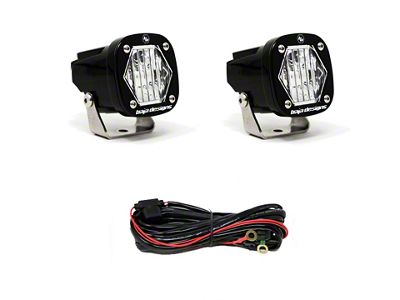Baja Designs S1 LED Auxiliary Light Pods; Wide Cornering Beam; Clear (Universal; Some Adaptation May Be Required)
