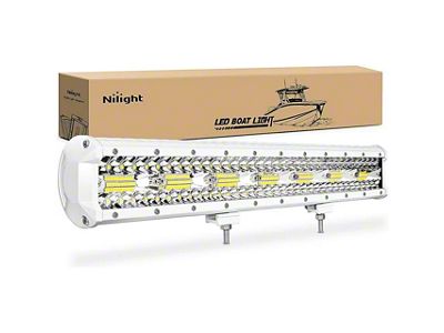 Nilight 20-Inch White LED Light Bar; Spot/Flood Combo Beam (Universal; Some Adaptation May Be Required)
