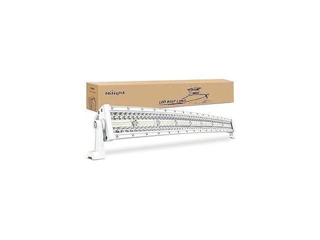 Nilight 33-Inch White Curved LED Light Bar; Spot/Flood Combo Beam (Universal; Some Adaptation May Be Required)