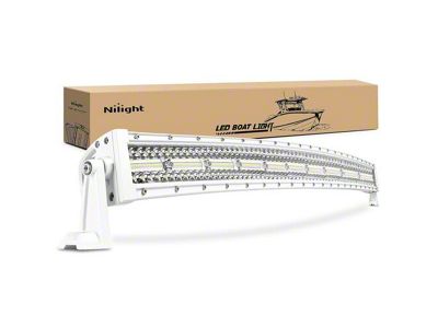 Nilight 42-Inch White Curved LED Light Bar; Spot/Flood Combo Beam (Universal; Some Adaptation May Be Required)