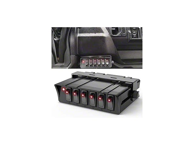 Nilight 6-Gang Rocker Switch Box with SPST Toggle Switch Panel (Universal; Some Adaptation May Be Required)