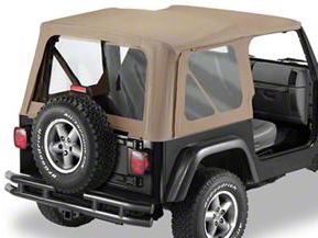 Except Unlimited Bestop 79125-35 Black Diamond Sailcloth Replace-A-Top  Soft Top with Clear Windows; no Door Skins Included for 2003-2006 Wrangler TJ