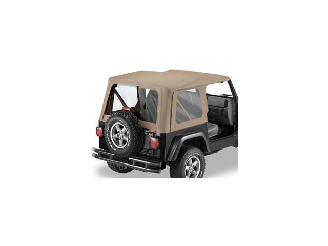Bestop Replace-A-Top Clear Windows; Dark Tan (97-02 Jeep Wrangler TJ w/ Full Steel Door)