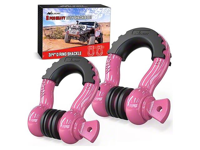 Nilight 3/4-Inch D-Rings; Pink