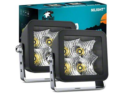 Nilight 3-Inch LED Lights; Flood Beam (Universal; Some Adaptation May Be Required)
