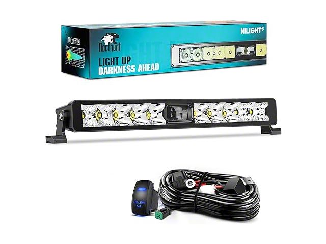 Nilight 14-Inch 5D Pro Night Vision Dual Row 11-LED Light Bar; Spot Beam (Universal; Some Adaptation May Be Required)
