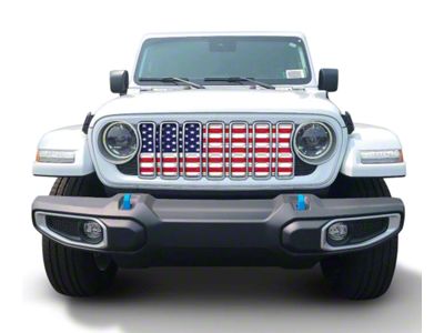 Under The Sun Inserts Grille Insert; Old Glory (2024 Wrangler JL, Excluding Sport)