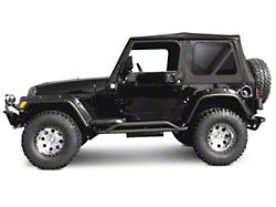 Complete Soft Top with Clear Windows; Black Diamond (97-06 Jeep Wrangler TJ w/ Half Doors, Excluding Unlimited)