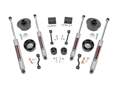 Rough Country 2.50-Inch Suspension Lift Kit with Coil Spring Spacers and Premium N3 Shocks (2024 Jeep Wrangler JL)