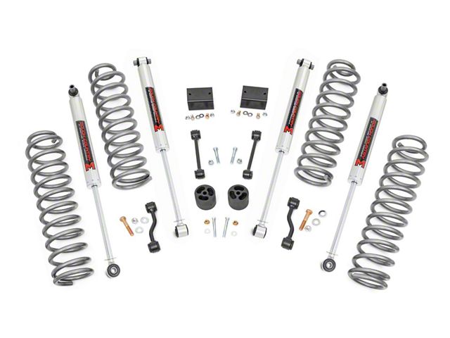 Rough Country 2.50-Inch Suspension Lift Kit with M1 Monotube Shocks (2024 2.0L or 3.6L Jeep Wrangler JL 4-Door Rubicon)