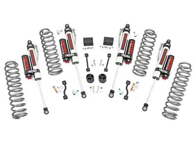 Rough Country 2.50-Inch Suspension Lift Kit with Vertex Reservoir Shocks (2024 2.0L or 3.6L Jeep Wrangler JL 4-Door Rubicon)