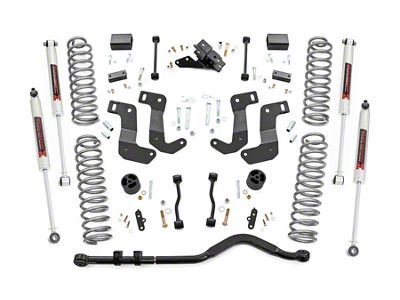 Rough Country 3.50-Inch Control Arm Drop Suspension Lift Kit with M1 Monotube Shocks (2024 2.0L or 3.6L Jeep Wrangler JL 4-Door, Excluding 4xe & Rubicon)