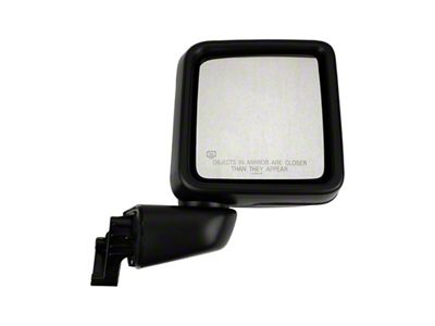 Heated Power Mirror without Blind Spot or Turn Signal; Passenger Side; Black (18-24 Jeep Wrangler JL)