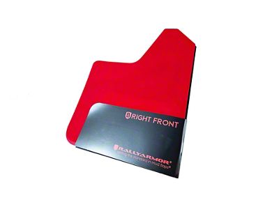 Rally Armor Universal UR Red Mud Flaps with White Logo; Front and Rear (Universal; Some Adaptation May Be Required)