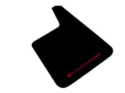 Rally Armor Universal Basic Plus Black Mud Flaps with Red Logo; Front and Rear (Universal; Some Adaptation May Be Required)