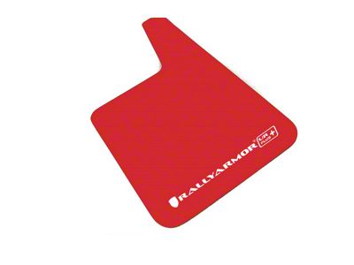 Rally Armor Universal UR Plus Red Mud Flaps with White Logo; Front and Rear (Universal; Some Adaptation May Be Required)