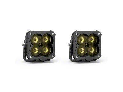 Vivid Lumen Industries FNG RR 3-Inch LED Yellow Light Pods; Driving Beam (Universal; Some Adaptation May Be Required)