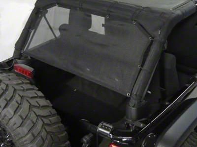 Dirty Dog 4x4 Rear Cargo Sun Screen; Black (07-18 Jeep Wrangler JK 4 Door)
