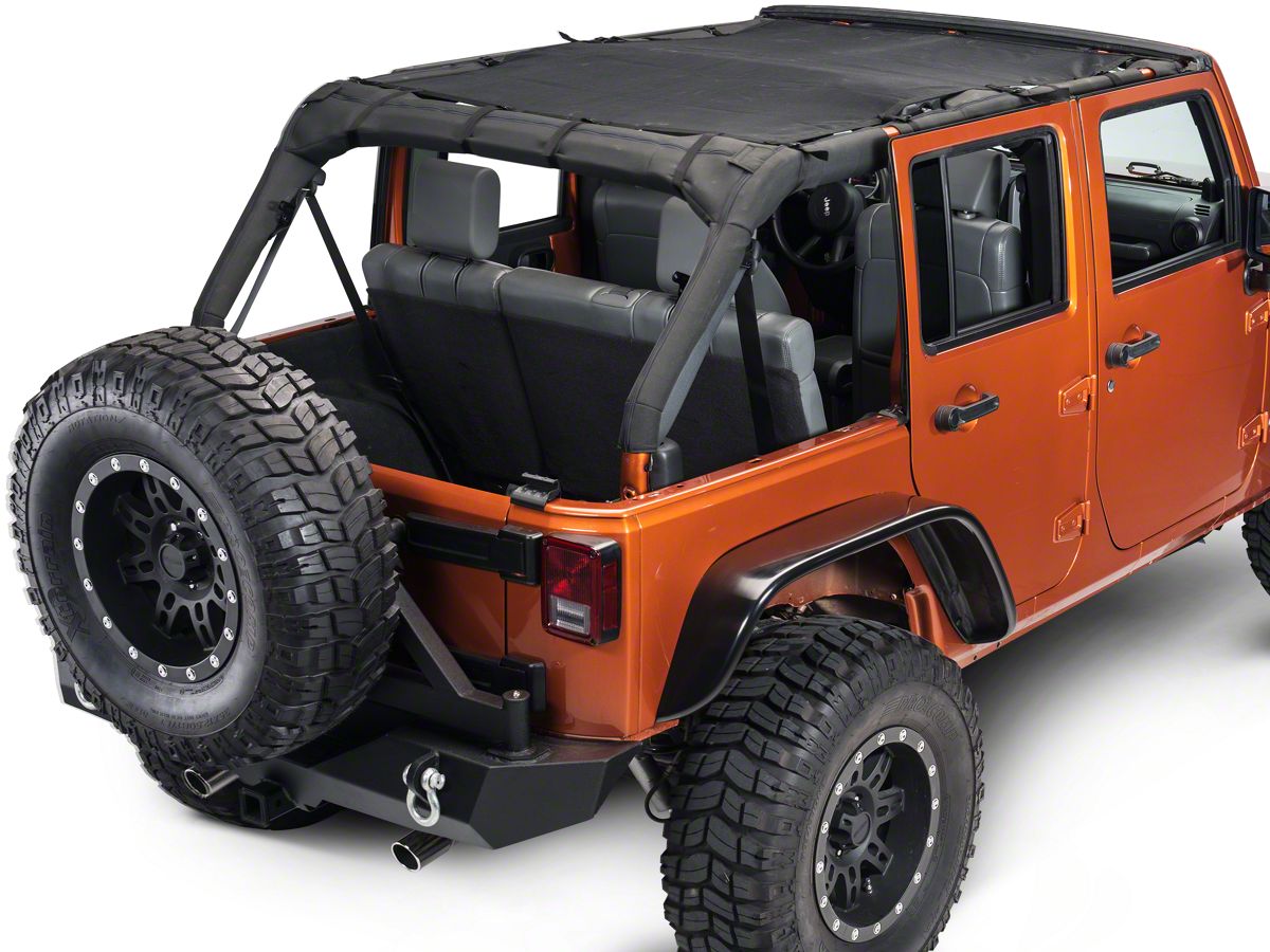 Dirty Dog 4x4 Jeep Wrangler Front Rear Sun Screen J4ss07s1bk 07