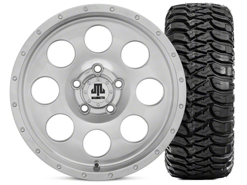 Mammoth 8 Simulated Beadlock Style Polished 15x8 Wheel and