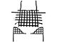 Dirty Dog 4x4 3-Piece Rear Netting Kit; Black (07-18 Jeep Wrangler JK 4 Door)