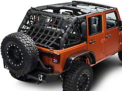 Dirty Dog 4x4 3-Piece Rear Spider Netting Kit; Black (07-18 Jeep Wrangler JK 4-Door)