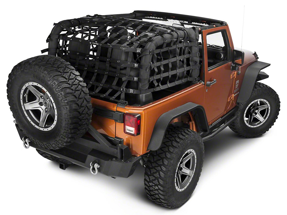 Dirty Dog 4x4 Jeep Wrangler Rear Netting Black J2nn07rcbk 07 18
