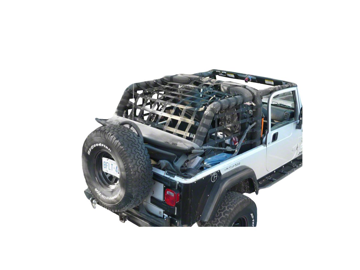 Dirty Dog 4x4 Jeep Wrangler Rear Netting - Black L2NN04RCBK (04-06 Jeep  Wrangler TJ Unlimited)