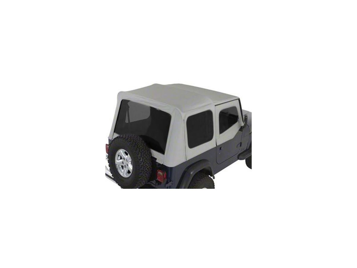 Rugged Ridge Jeep Wrangler XHD Replacement Soft Top with Tinted Windows and  Door Skins - Charcoal  (88-95 Jeep Wrangler YJ)