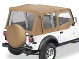 Bestop Replace-A-Top with Clear Windows; Spice (88-95 Jeep Wrangler YJ w/ Steel Half Doors)