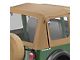 Bestop Sailcloth Replace-A-Top with Clear Windows; Spice (88-95 Jeep Wrangler YJ w/ Steel Half Doors)