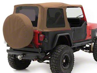 Smittybilt Replacement Top W Upper Door Skins Spice Denim 87 95 Jeep Wrangler Yj W Factory Soft Top Half Doors