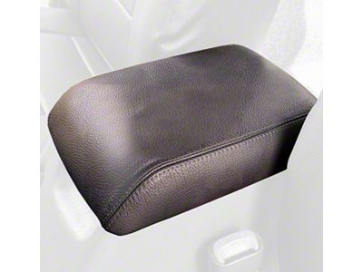 Armrest Cover; Black Leather with Black Stitching (97-06 Jeep Wrangler TJ)