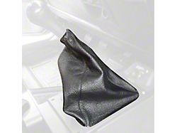 Manual Transmission Shifter Boot; Black Leather with Blue Stitching (97-04 Jeep Wrangler TJ)
