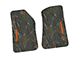 FLEXTREAD Factory Floorpan Fit Tire Tread/Scorched Earth Scene Front Floor Mats with Orange Mojave Insert; Rugged Woods (20-24 Jeep Gladiator JT)