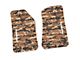 FLEXTREAD Factory Floorpan Fit Tire Tread/Scorched Earth Scene Front Floor Mats with White Gladiator Insert; Cyberflage Camouflage (18-24 Jeep Wrangler JL 2-Door)