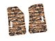 FLEXTREAD Factory Floorpan Fit Tire Tread/Scorched Earth Scene Front Floor Mats with White JEEP Insert; Cyberflage Camouflage (20-24 Jeep Gladiator JT)