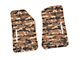FLEXTREAD Factory Floorpan Fit Tire Tread/Scorched Earth Scene Front Floor Mats with White Mojave Insert; Cyberflage Camouflage (20-24 Jeep Gladiator JT)