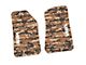FLEXTREAD Factory Floorpan Fit Tire Tread/Scorched Earth Scene Front Floor Mats with White Willys Insert; Cyberflage Camouflage (18-24 Jeep Wrangler JL 2-Door)