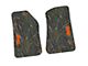 FLEXTREAD Factory Floorpan Fit Tire Tread/Scorched Earth Scene Front Floor Mats with White Willys Insert; Rugged Woods (20-24 Jeep Gladiator JT)