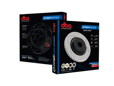 DBA Street Series T2 Slotted Rotor; Front (07-18 Jeep Wrangler JK)