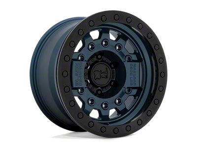 Black Rhino Avenger Beadlock Navy Blue Wheel; 17x8.5 (07-18 Jeep Wrangler JK)