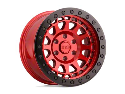 Black Rhino Primm Beadlock Candy Red with Black Bolts Wheel; 17x8.5 (07-18 Jeep Wrangler JK)